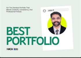 Best Portfolio award card