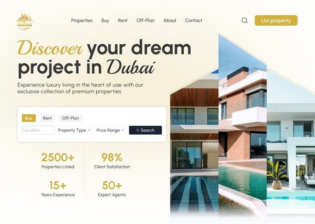 Dubai Estate landing page
