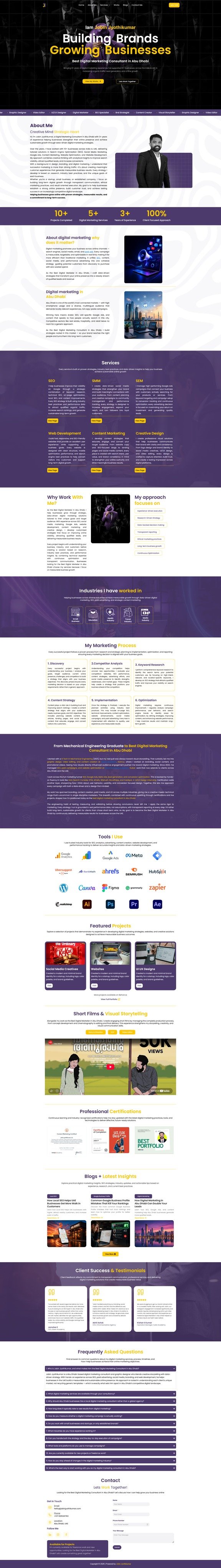 Personal website screenshot